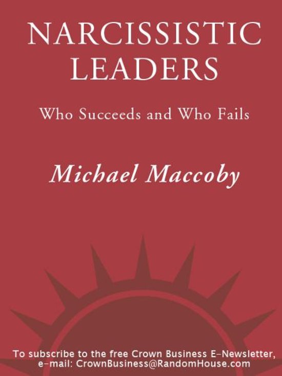 Narcissistic Leaders (ebook) Adobe ePub, Michael Maccoby 9780767910255 Boeken