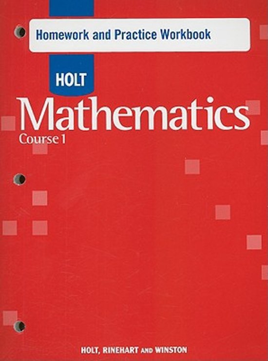 Holt mathematics course 3 homework and practice workbook answers