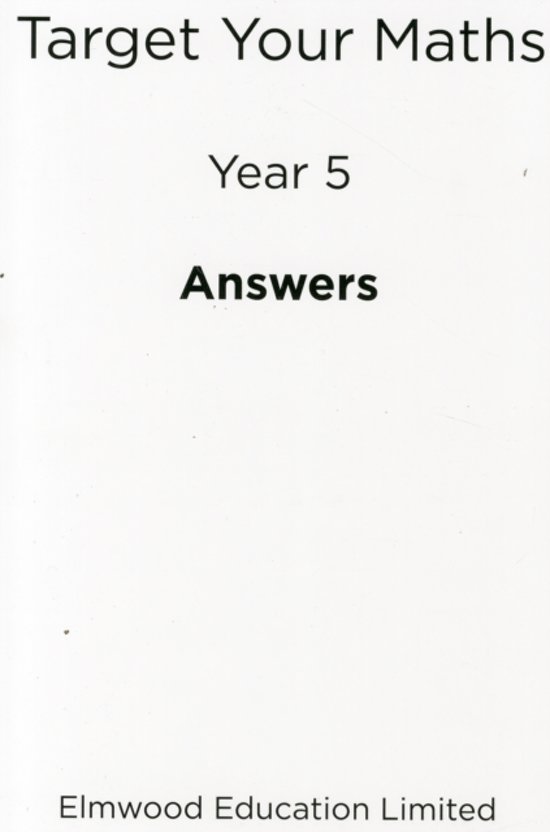 bol | Target Your Maths Year 5 Answer Book, Stephen Pearce ...