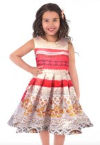 Vaiana jurk Deluxe maat 110-116 Moana Prinsessen jurk (130) + GRATIS haarbloem verkleedkleding