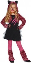 Roze luipaard carnaval / halloween jurkje voor meisjes 140-152 (10-12 jaar)