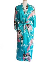 Japanse kimono yukata geisha 3/4 jas - lang vest Aziatische ochtendjas driekwart kamerjas wrap dress Japan badjas