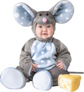 Premium grijs muizenkostuum voor baby's - Verkleedkleding - Maat 86