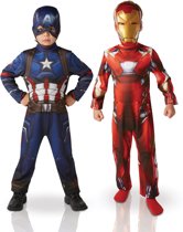 2 kinderkostuums van Iron Man™ en Captain America™ - Civil War™ - Verkleedkleding