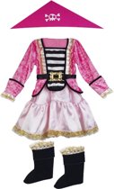 Imaginarium Piraten Prinses - Verkleedpak Piraat Roze - Meisje - Maat 80-86