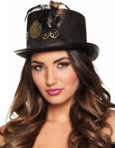 Steampunk hoed met tandwielen voor volwassenen - Verkleedhoofddeksel