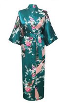 Japanse kimono yukata geisha 7/8 jas - lang vest Aziatische ochtendjas kamerjas wrap dress Japan badjas - tot op de enkels