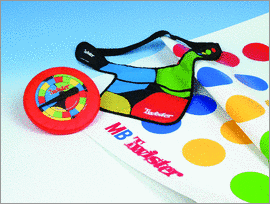 Thumbnail van een extra afbeelding van het spel Twister de Luxe met frisbee