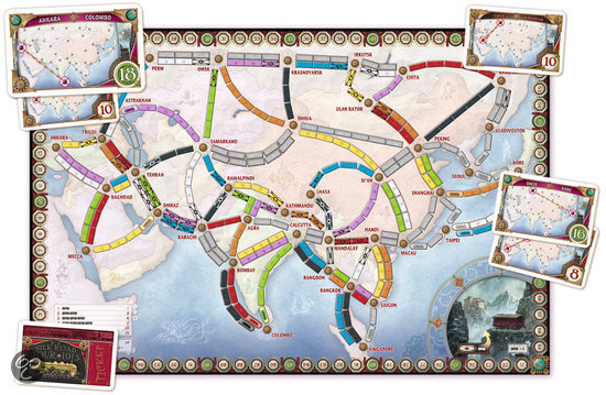 Thumbnail van een extra afbeelding van het spel Ticket to Ride - Map Collection - Asia - Bordspel