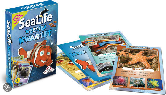 Thumbnail van een extra afbeelding van het spel Sealife Weetjes kwartet - Kaartspel