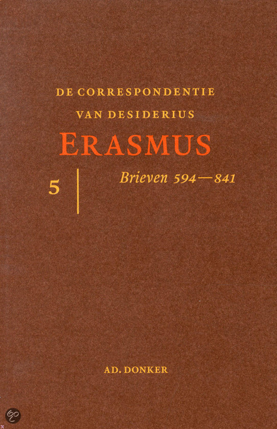 cover De Correspondentie Van Desiderius Erasmus / 5