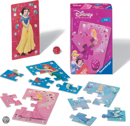 Thumbnail van een extra afbeelding van het spel Ravensburger Disney Princess Dobbelpuzzel