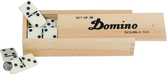 Thumbnail van een extra afbeelding van het spel Longfield Games Domino Dubbel 6 Klein In Kist