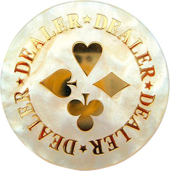 Afbeelding van het spel Dealer button deluxe 6cm.