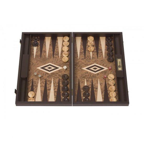 Afbeelding van het spel Uber Walnoot  houten robuuste  Backgammon set