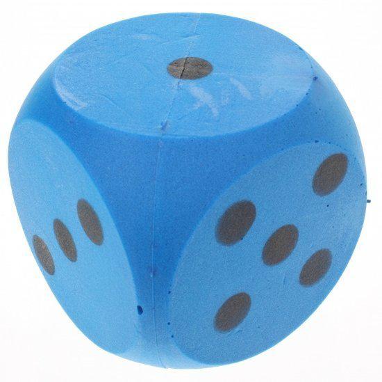 Afbeelding van het spel Hot toys Dobbelsteen schuimrubber blauw 15cm