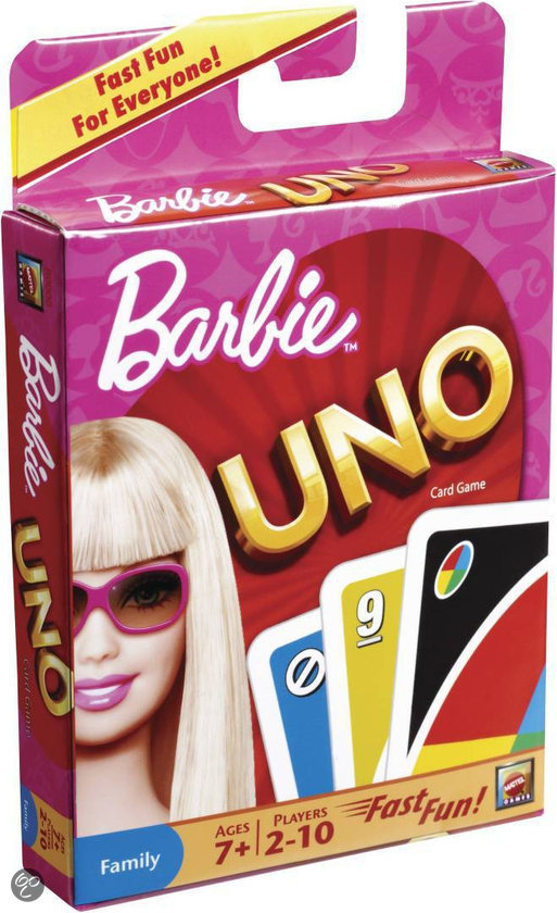 Thumbnail van een extra afbeelding van het spel Uno Barbie - Kaartspel