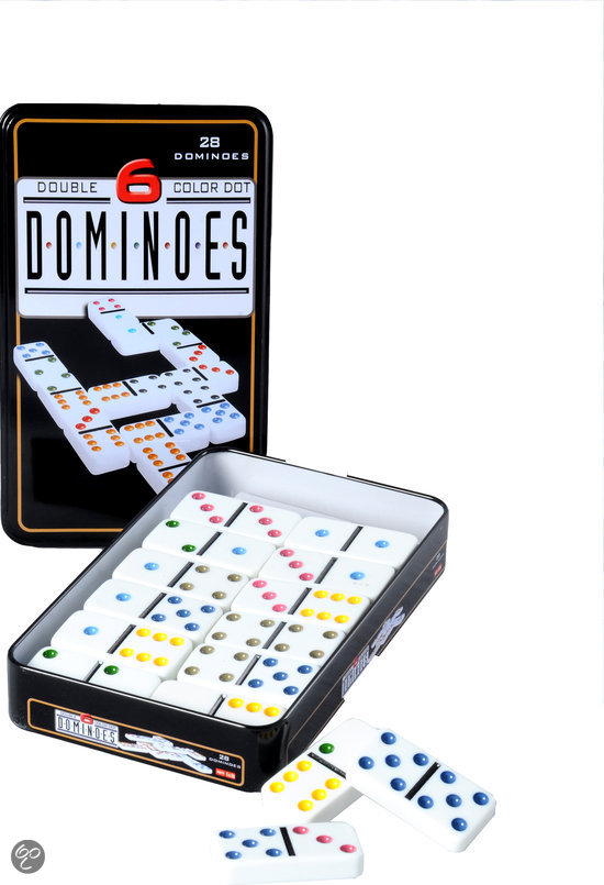 Thumbnail van een extra afbeelding van het spel Longfield Games Domino Dubbel 6 - Blik