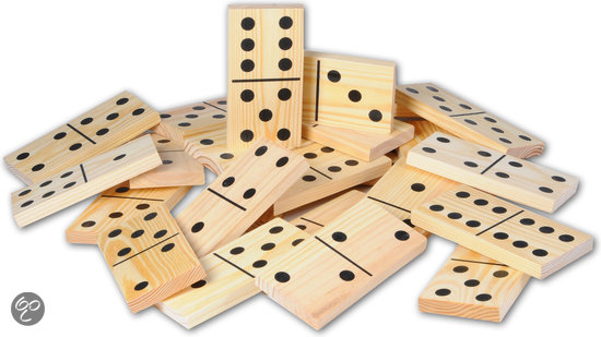 Thumbnail van een extra afbeelding van het spel Longfield Games Domino Jumbo - Hout