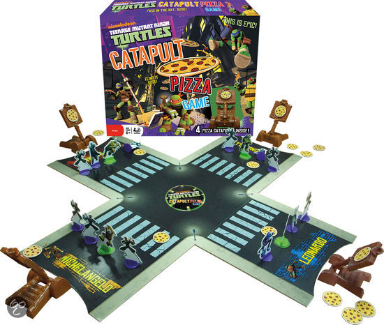 Thumbnail van een extra afbeelding van het spel Teenage Mutant Ninja Turtles Catapult Pizza Game - Indoor Actiespel
