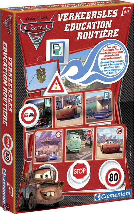 Afbeelding van het spel Clementoni Cars 2 Verkeersles - Kaartspel