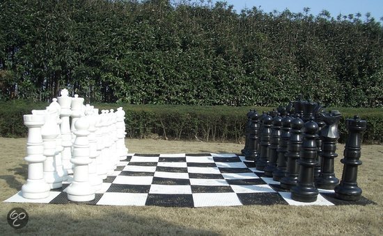 Afbeelding van het spel Tuin Schaken Groot - 90 cm hoog - Kunststof