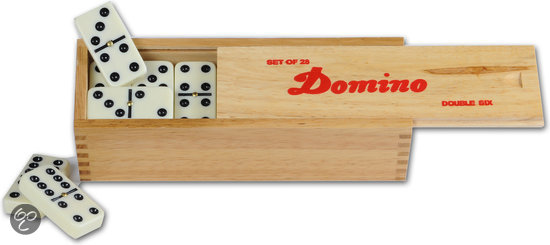 Thumbnail van een extra afbeelding van het spel Longfield Games Domino Dubbel 6 Groot In Kist