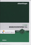 J.J. Groot boek Bedrijfsstatistiek MBA / Uitwerkingen Paperback 35180372