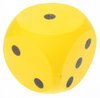 Afbeelding van het spelletje Hot toys Dobbelsteen schuimrubber geel 15cm