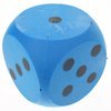 Afbeelding van het spelletje Hot toys Dobbelsteen schuimrubber blauw 15cm