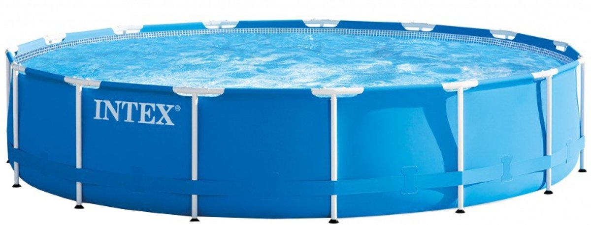 Opzetzwembad Metal Frame Pool Set 457 x 84 cm blauw