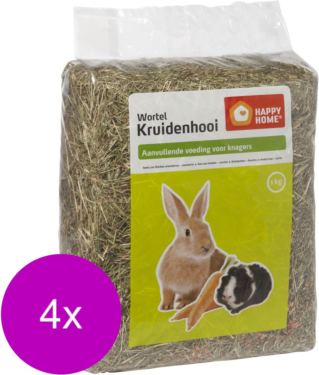 Happy Home Kruidenhooi 1 kg - Ruwvoer - 4 x Wortel