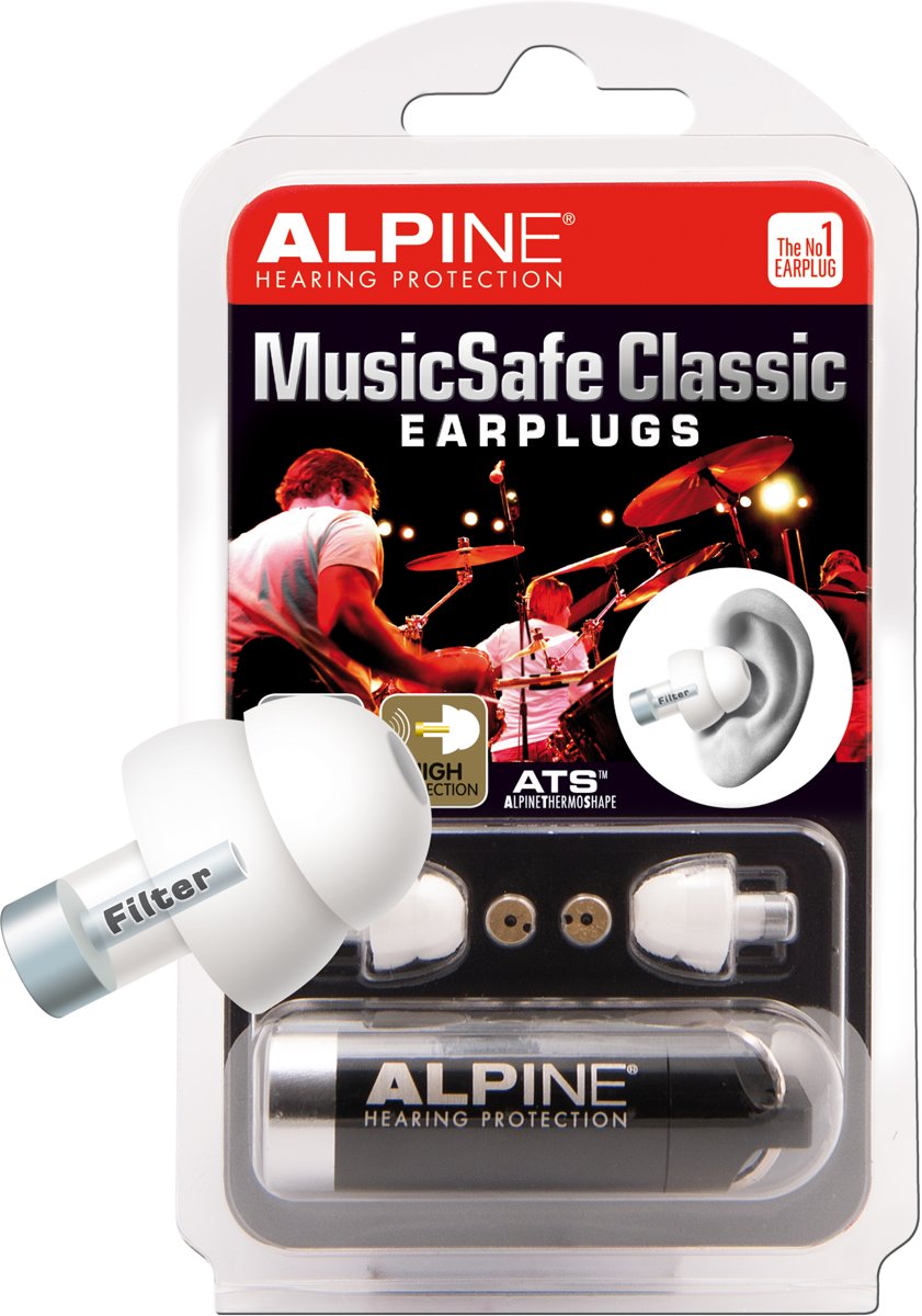 Foto van Alpine MusicSafe Classic - Muzikanten oordoppen - Verwisselbare filters - 1 paar
