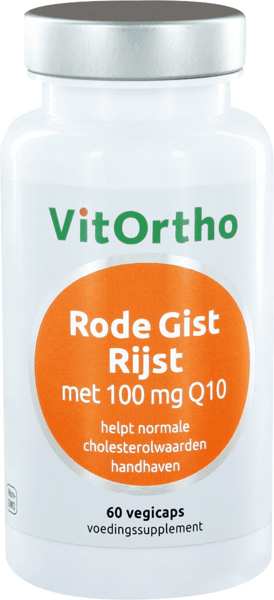 Vitortho Rode gist rijst formule 100 mg Q10 60 vcaps