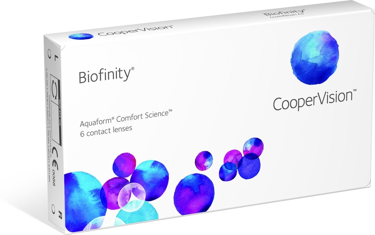 Foto van Biofinity [6-pack] S +1,75 (maandlenzen) - contactlenzen