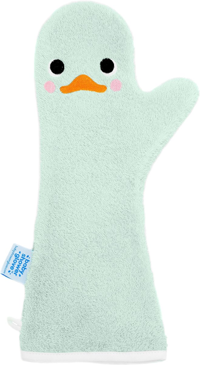 Baby Shower Glove eend - mintgroen