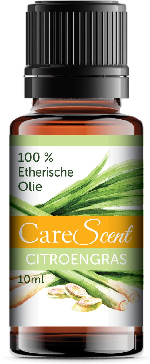 Foto van CareScent Citroengras Etherische Olie | Essentiële Olie voor Aromatherapie | Geurolie | Aroma Olie | Aroma Diffuser Olie | Citroengras Olie - 10ml