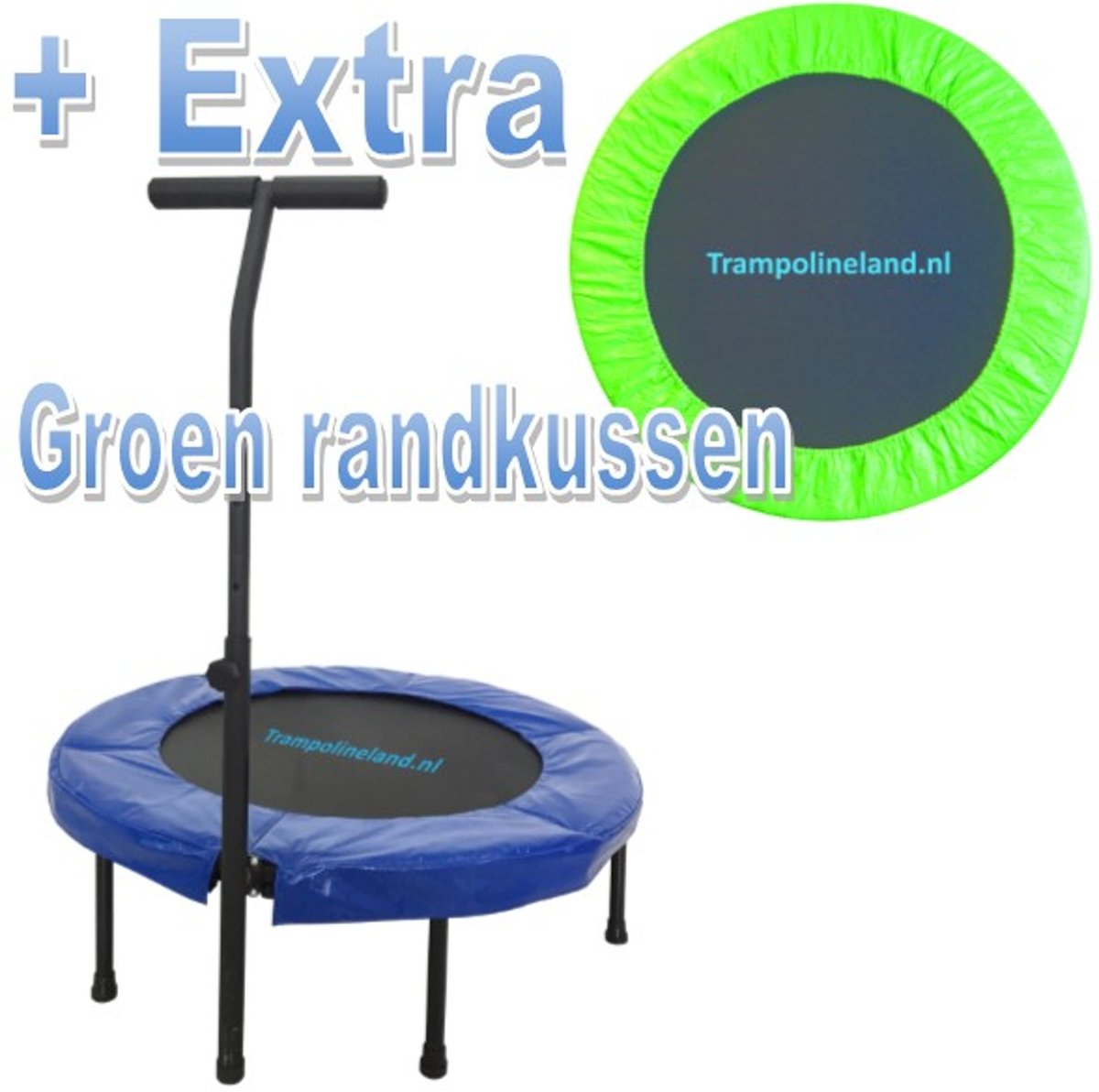 Trampolineland Deluxe trampoline met beugel 96 cm Groen