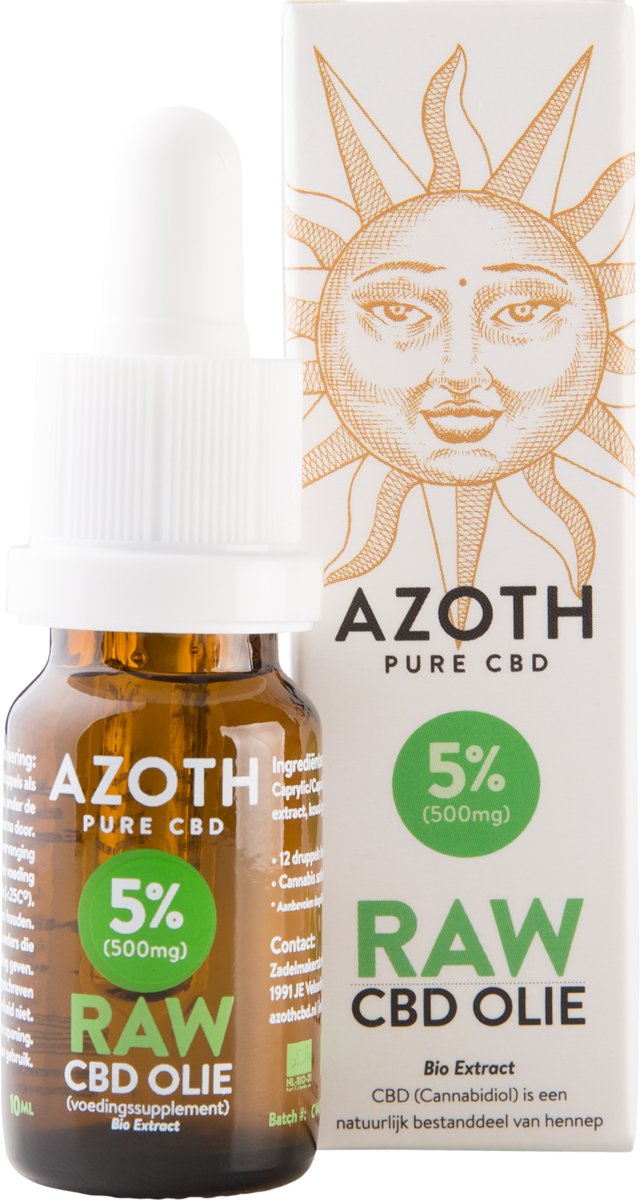 Foto van Azoth 5% RAW CBD Olie - THC Vrij