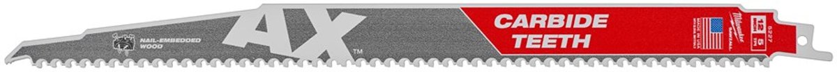 Milwaukee AX reciprozaagblad Carbide long life 300mm