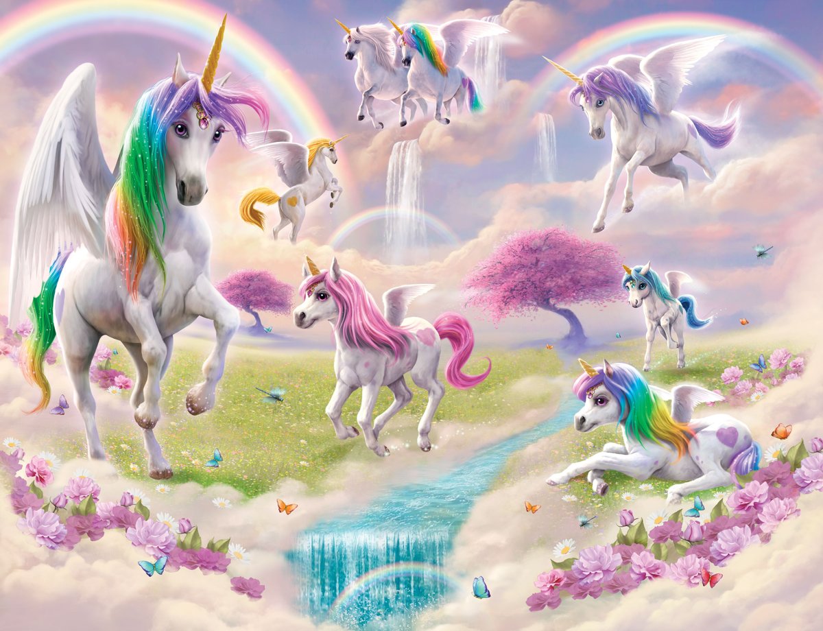 Walltastic Magical Unicorn Kinderbehang - posterbehang Eenhoorns - 305 x 244 cm