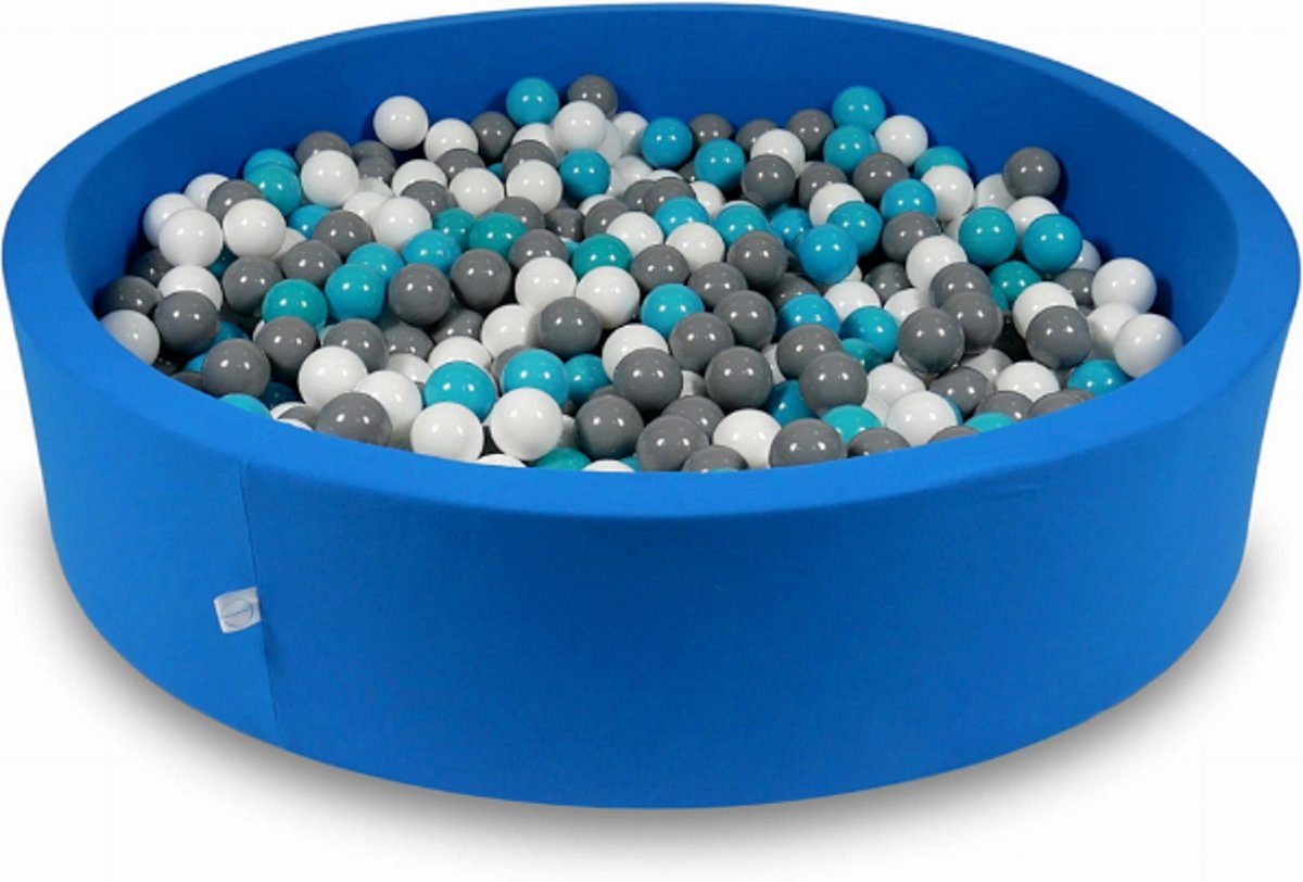 Ballenbak - 600 ballen - 130 x 30 cm - ballenbad - rond blauw