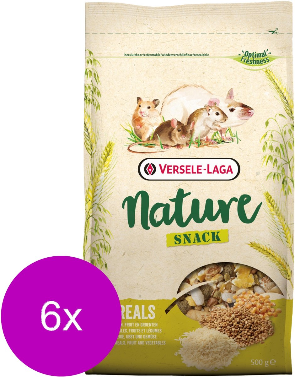 Versele-Laga Nature Snack Cereals Granen - Knaagdiersnack - 6 x 500 g
