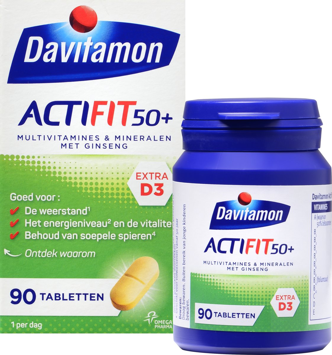 Foto van Davitamon Actifit 50+ - 90 Tabletten - Voedingssupplement