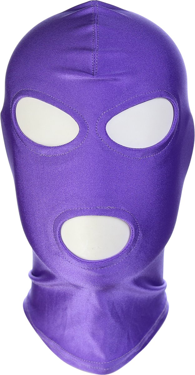 Foto van Banoch - Mask/3 hole Purple - Spandex Masker - BDSM- Paars