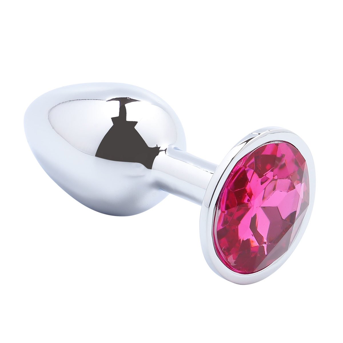 Foto van Banoch - Buttplug Aurora Hot Pink Small - Metalen buttplug - Diamant steen - Roze