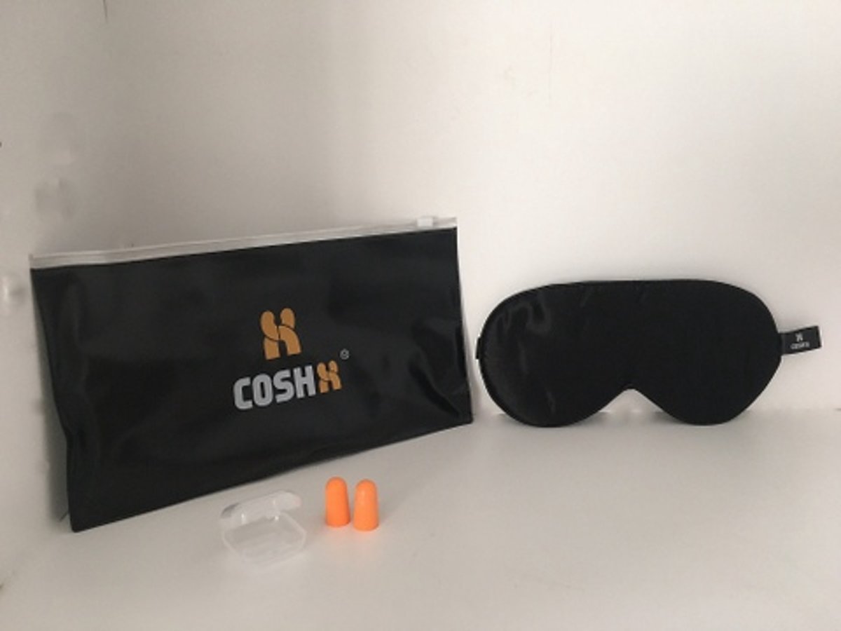 Foto van Coshx® Een luxe silk slaapmasker van mulberry zijde met opbergetui en oordopjes in case | oogmasker set