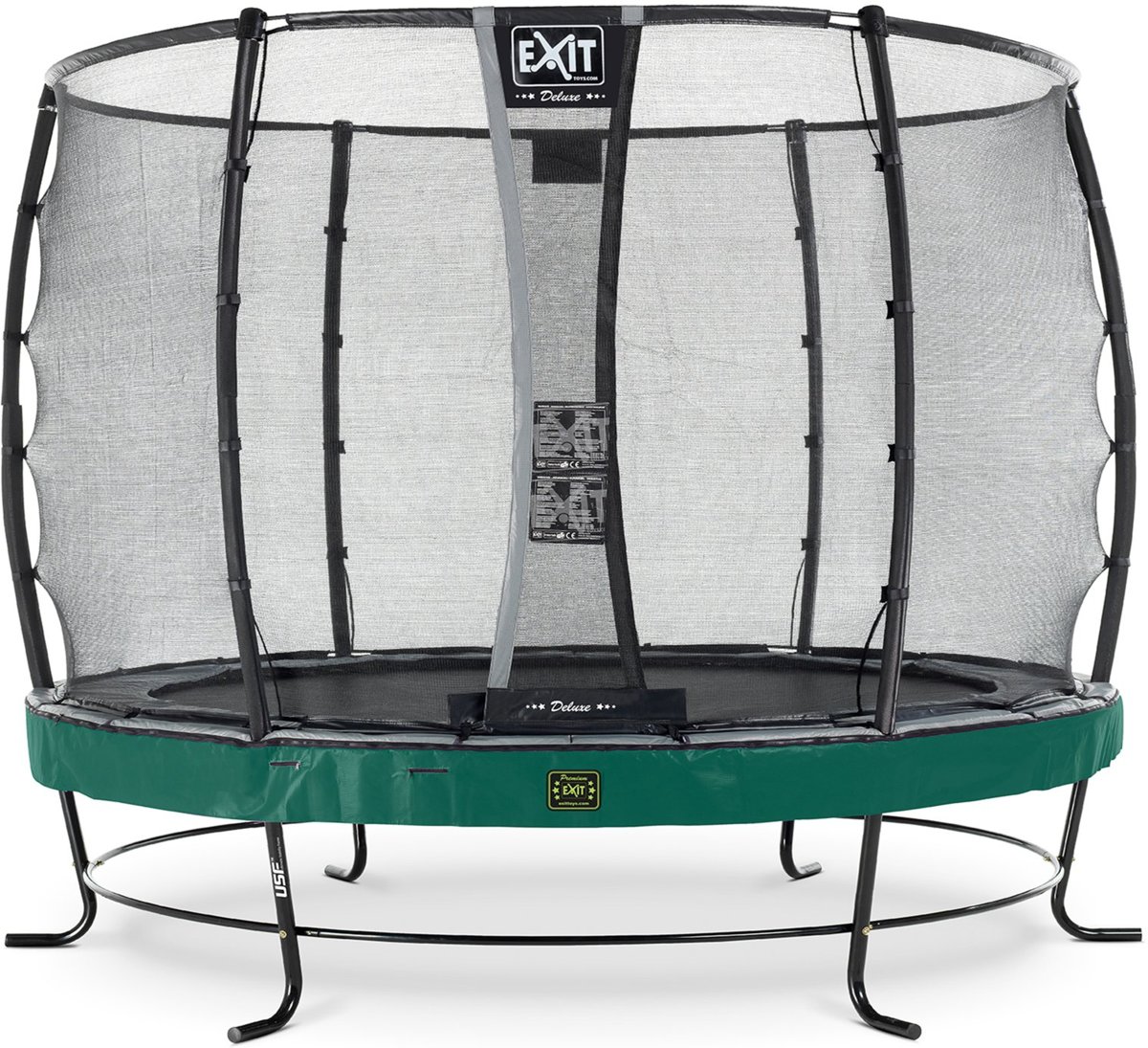 EXIT Elegant Premium trampoline ø305cm met veiligheidsnet Deluxe - groen