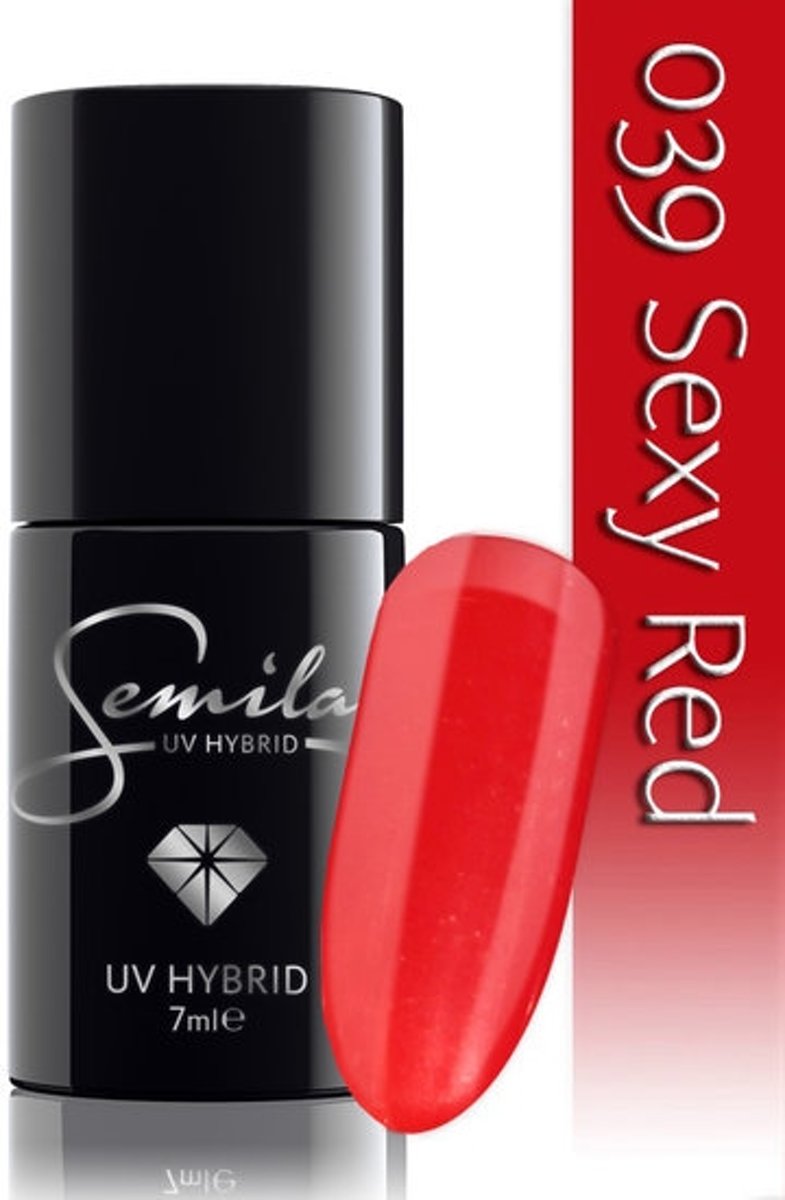 Foto van 039 UV Hybrid Semilac Sexy Red 7 ml.