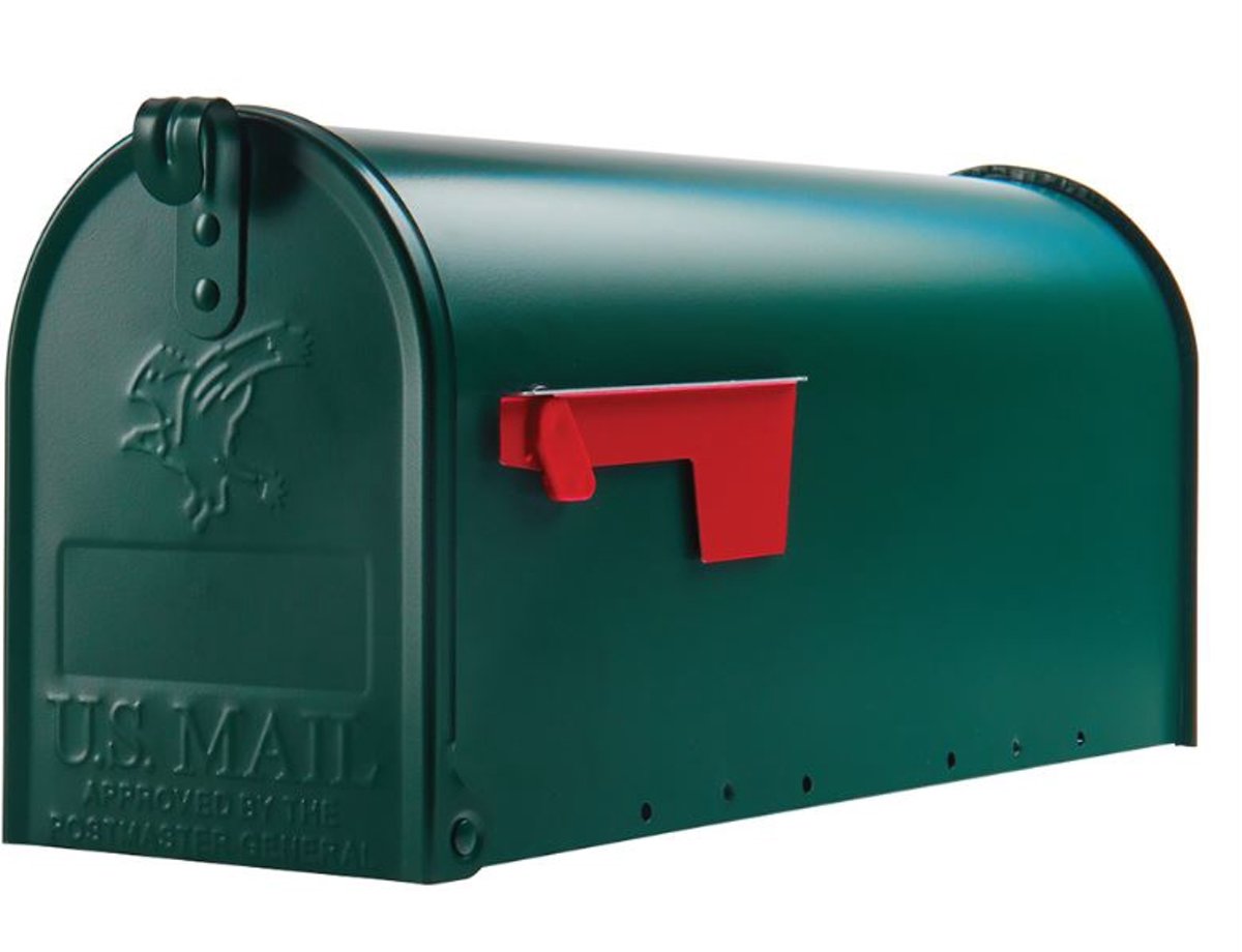 Amerikaanse brievenbus / US mailbox (groen, staal)